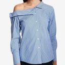 DKNY  | Cold shoulder stripe button down top Photo 0