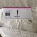 Skinny Girl  highrise button front cropped jeans pants wide leg white 33/25 NEW Photo 5