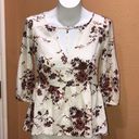 Full Tilt  white floral blouse nwt Photo 0