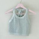 Free People Movement NWOT  Light Blue Ribbed Cropped Top Size M/L Photo 0