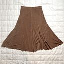 Coldwater Creek  Brown Slinky Western Style Midi A-line Skirt - S/M Photo 2