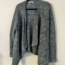 Rebecca Taylor  Wool Alpaca Blend Open Front Chunky Cardigan Neutral Grey Cozy L Photo 1