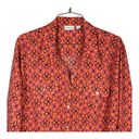 kim rogers  Curvy Button Up Blouse Geometric Print Orange Pink Women Plus Size 2X Photo 2