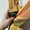 Beach Club Lulu’s Yellow  Striped Wide Leg Jumpsuit Size Small Photo 6