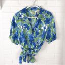 st. john's bay Vintage St.John’s Bay Hawaiian Tropical Floral Leaf Print Shirt Size 16 Photo 1