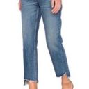 GRLFRND  Tatum Straight Leg Crop Jeans Curved Frayed Hem NWOT Photo 0