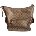 Coach  Pennie C1523 Signature Shoulder Crossbody Bag Purse Handbag Khaki/Redwood Photo 2