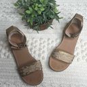 Latigo  | ANTHROPOLOGIE Women’s Tana Floral Embroidered Leather Sandal Gold 10 Photo 13