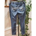 Bebe 2b  Women's Blue Denim Pockets Skinny Leg Distressed Skinny Jeans Size 29 Photo 6