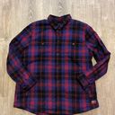 L.L.Bean  Women’s Sherpa Lined Scottish Plaid Flannel Shirt Shacket M Relaxed Fit Photo 1