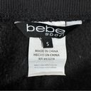 Bebe  Sport Rainbow Sequin Logo Fleece Jogger Pants Black Small Photo 6