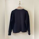 Banana Republic  Women’s Scuba Knit Side Zip Crewneck Sweatshirt in Black Size M Photo 2