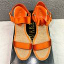 Ralph Lauren Lauren  Shoes Women's 7.5B Indigo Orange Espadrille Wedge Ankle Photo 2