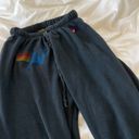 Aviator Nation Washed Black Sweatpants Size Small Photo 2