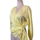 L'Academie L'Academia Ester Wrap Top in Cornsilk Large New Womens Blouse Photo 4