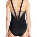 Jag jeans NWT Jag Shibori Solids One Piece Swimsuit Size XS Black Strappy Back Square Neck Photo 1