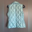 Talbots Talbot’s Quilted Ladies Button‎ Down Puffer Down Filled Vest in Aqua Sz S Photo 3