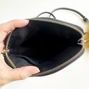 Furla  Boheme Logo Mini Crossbody Bag Black with Bubble Fox Fur Pom-Pom Keychain Photo 6