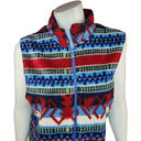 Denim & Co Womens Medium Aztec Print Full-Zip Fleece Collared Vest Polyester Photo 1