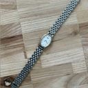 Seiko  Vintage Ladies Watch Oval White Dial Stainless Basket-Weave Bracelet Photo 6