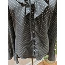 fab'rik  Women's Black 100% Polyester Long Sleeve V-Neck Blouse Size Large Photo 3