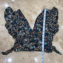 Free People  Green Floral Crop Top. Size Xs Photo 1