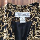 Jones Wear Black blazer with yellow gold pattern  10 / M Photo 5