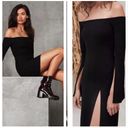 Alexis  Sterre Off Shoulder High Slit Bell Sleeve
Mini Dress, Excellent Condition Photo 2