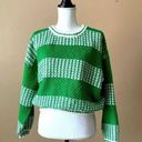 SheIn  | Green Color-block Knit Sweater Sz M Photo 0