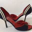 Moschino Navy Blue And Red Heels Size 8.5 Photo 1