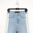 Veronica Beard  Carly 11" Kick Flare Jeans Air 27 Size 25 Side Stripe Crop Fray Photo 3