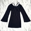 Blue Life Black Fit and Flare Dress with Backless Knotted Back Detail Photo 6