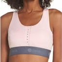 Zella  Bra Womens Large Sports Go Run Perforated Sustain Pink Gray Racerback Photo 0