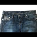 Bermuda Earl Rhinestone Studded Cropped Denim Stretch Capri  Jean Cuffed Fall 9JR Photo 3