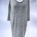 J.Jill  PURE JILL GRAY BLACK LINEN BLEND TSHIRT DRESS OVERSIZED TOP SMALL TALL Photo 0