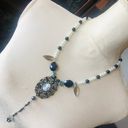 Handcrafted filigree cameo black agate Czech glass pearl necklace Photo 1