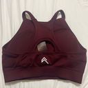 Oner Active Burgundy High Neck Sport Bra Photo 1