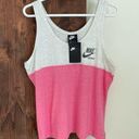 Nike  Sportswear Tank Womens XL pink Colorblock Vtg Logo Athletic New Photo 0