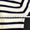 H&M White Navy Striped Crewneck Wool-blend Oversized Coastal Preppy Sweater M Photo 5