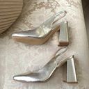 Marc Fisher NEW  Onna Square Toe Block Heel Pumps in Gold Photo 1