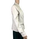 Apt. 9  Womens Jacket Coat Faux Leather Quilted Moto Biker Ivory Small Photo 4