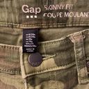 Gap  Green Camo Mid-Rise Skinny Fit Ankle Crop Stretch Denim Jeans Photo 2