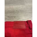 One Teaspoon ONE x  Vanguard Mid Waist Relaxed Fit Demin Skirt Red Envy Sz 27 Photo 7