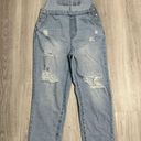 Wax Jean Distressed Denim Overall Jeans  Photo 0