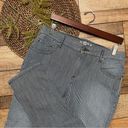 Chico's Chico’s Platinum Womens Pants Jeans Blue White Stripe Skimmer Size 1.5 10 Photo 1