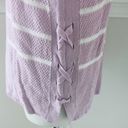 The Moon Design365 Striped Crew Neck Sweater Knit Violet Pullover Size L MSRP $108 Photo 9