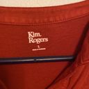 kim rogers Burnt Orange Loose Blouse Cuffed Long Sleeves with Buttons | Kim Roger Photo 1