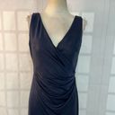 Ralph Lauren Lauren  navy shimmer ruched evening gown  size 8 Photo 1