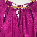 Veronica Beard Sionne Paisley Jacquard Silk Blend Blouse Size 00 Bright Magenta Photo 2