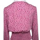 Daisy  & Delilah Pink Cropped V Neck Smocked Blouse Size M Photo 2